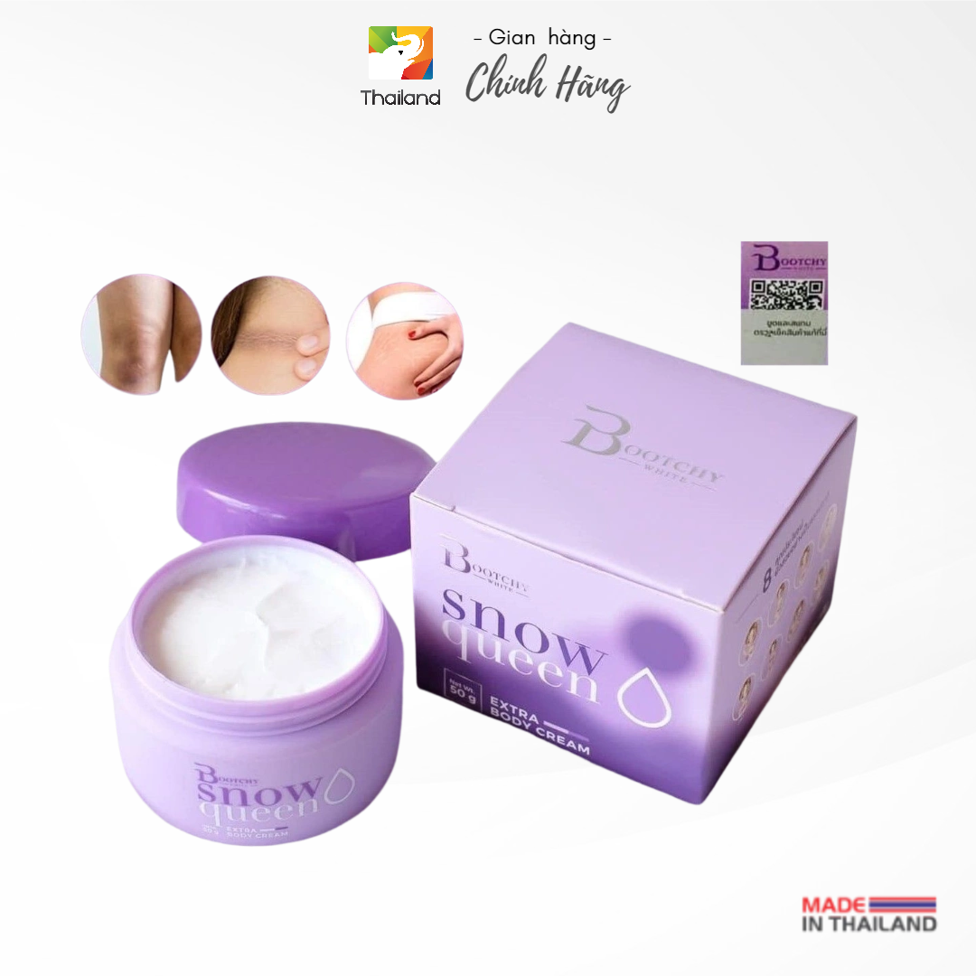 Tẩy thâm đen Bootchy White Snow Queen Extra Body Cream Thái Lan