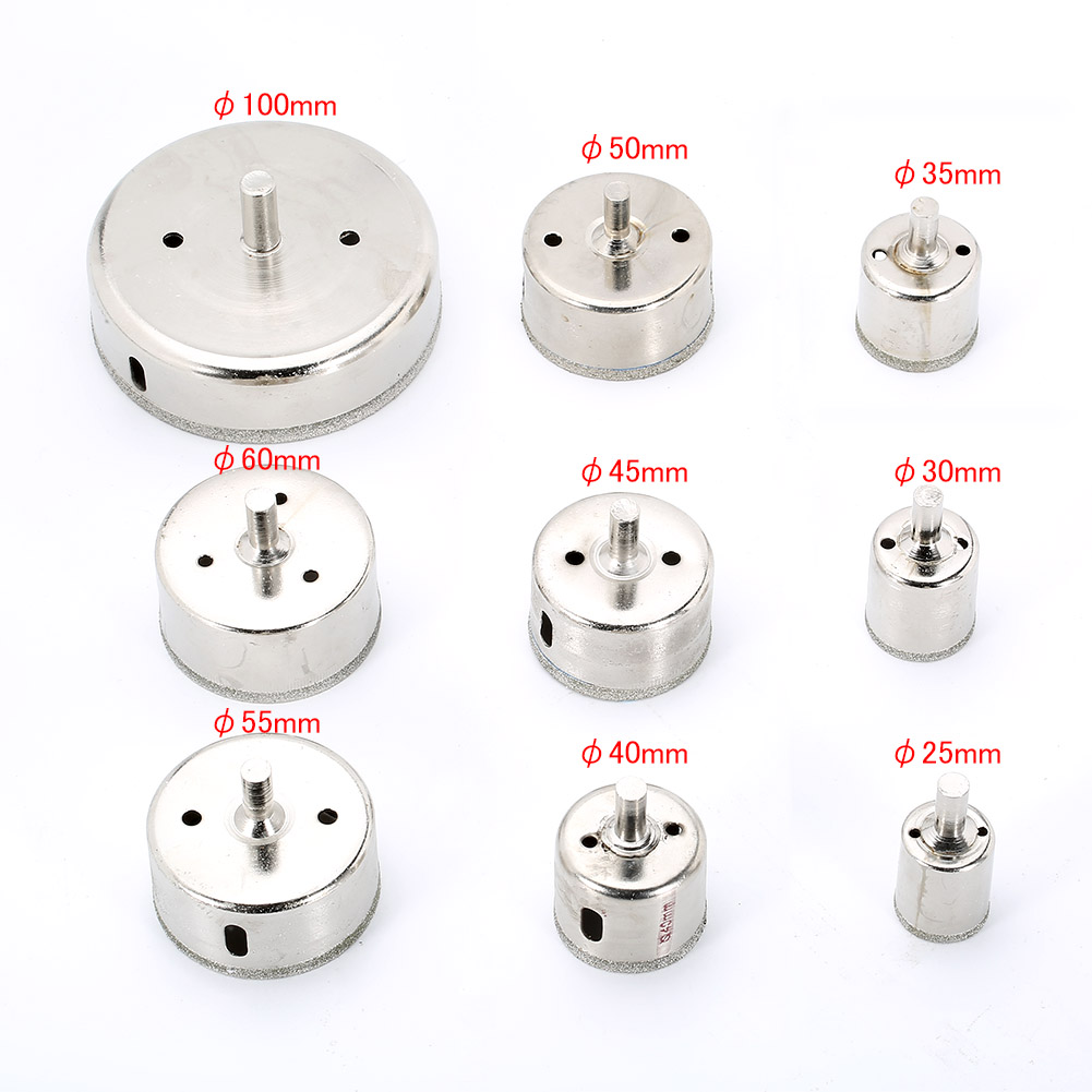 Diamond Drill Bit Set 25-100mm Diamond Tools Hole Saw Use For Glass Marble Tile Or Granite Serra Copo Diamantada Drilling Tools.