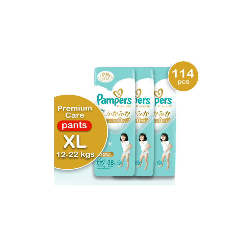 Carton] Pampers Premium Care Baby Pants Size XL (38s x