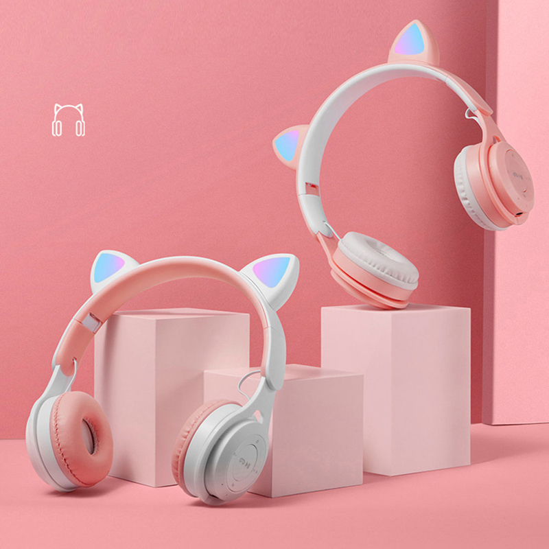 TradeFlowMarket】Bluetooth Earphones Wireless Headset Cat Gaming