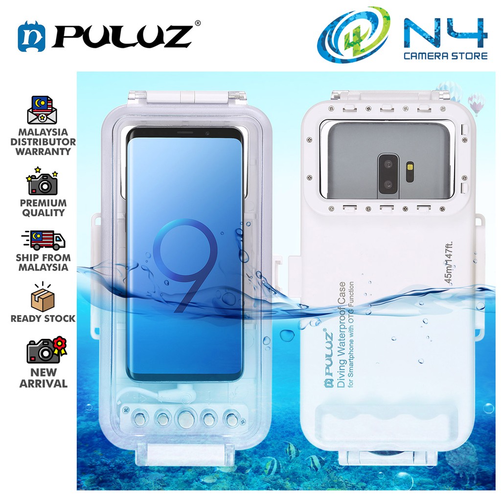 puluz 45m waterproof diving housing