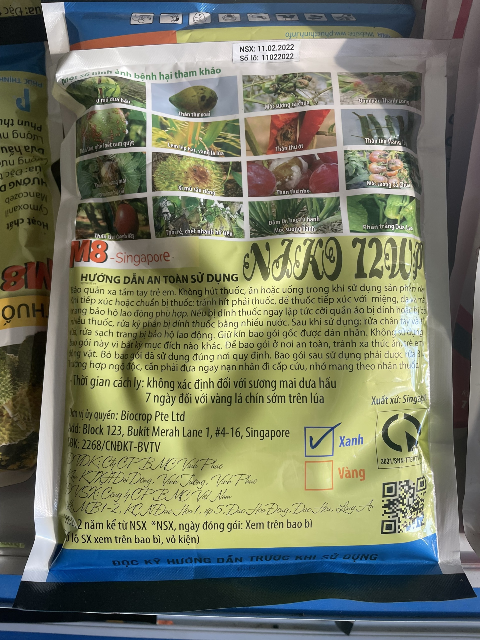 Thuốc trừ bệnh M8 singapore