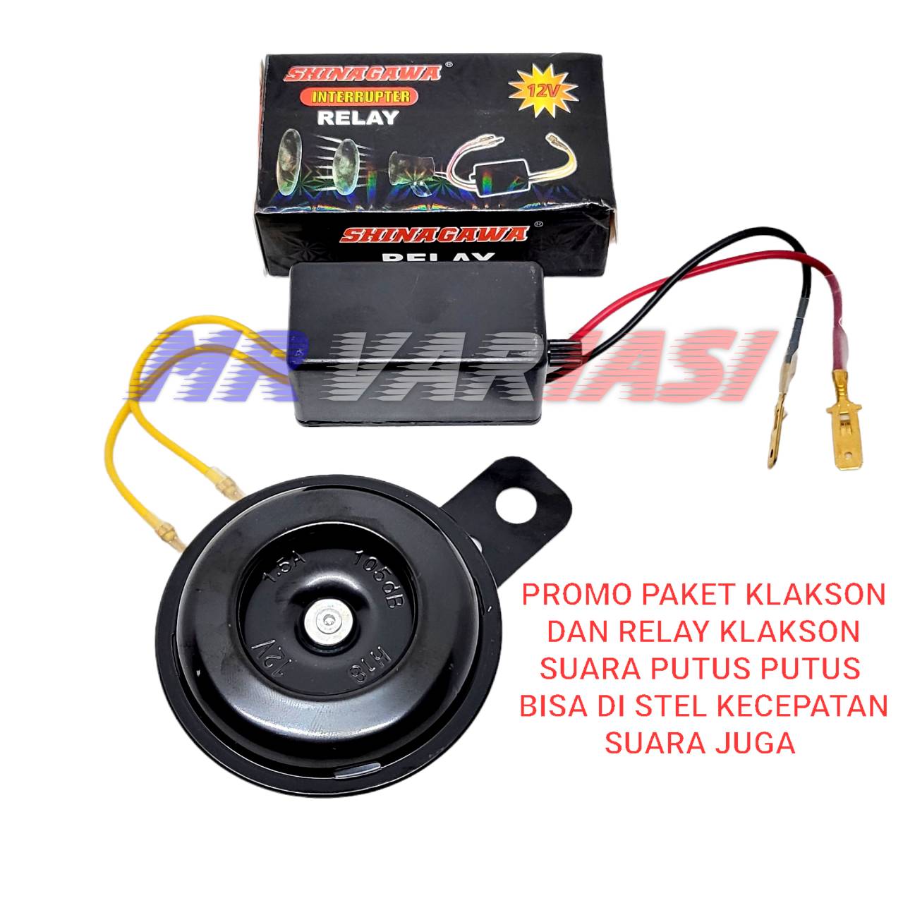 Paket klakson standar bebek dan matic 12 volt horn universal plus relay