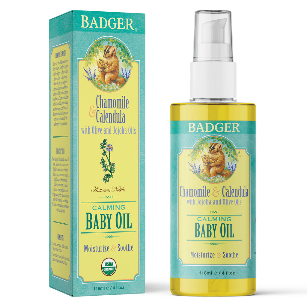 Dầu massage và dưỡng thể hữu cơ Badger Baby Oil 118ml