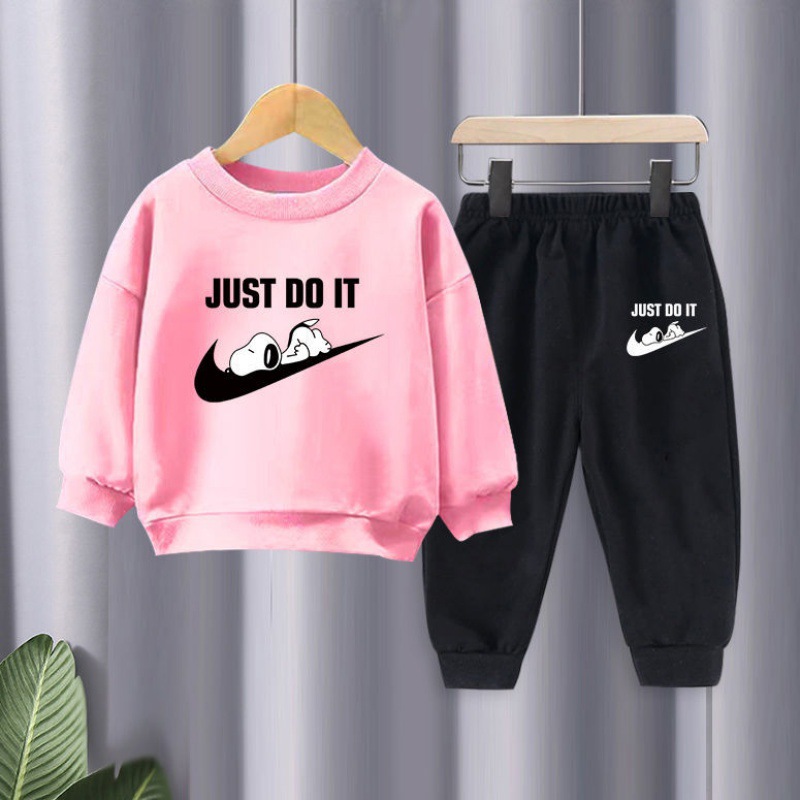 HOBIBEAR Children's suit two-piece sweater set soft and comfortable sports suit