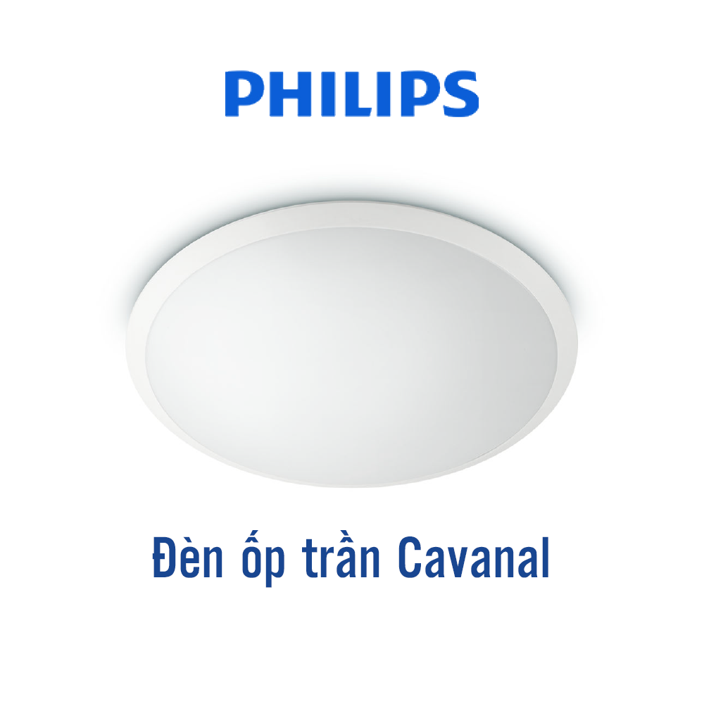 Bộ đèn ốp trần Philips LED tròn 31808 CAVANAL LED 4000K 13.5W