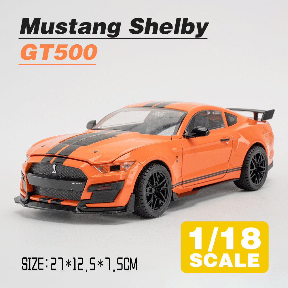 LEO 1:18 Mustang Shelby GT500 Metal Diecast Alloy Toy Car Model Trucks ...