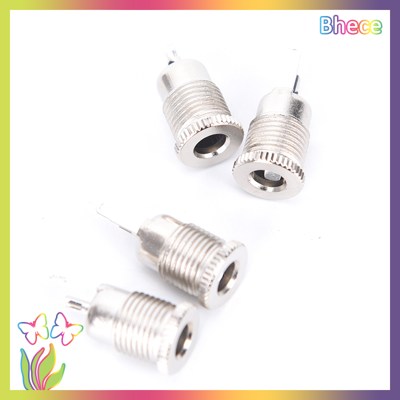 Bhece 10Pcs Metal 5.5 x 2.1mm DC Power Female Jack Panel Mount Socket Connector