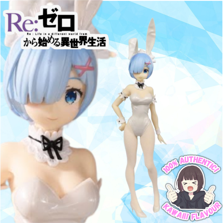 Authentic Anime Figures ReZero Rem Bunny Figure Furyu BiCute