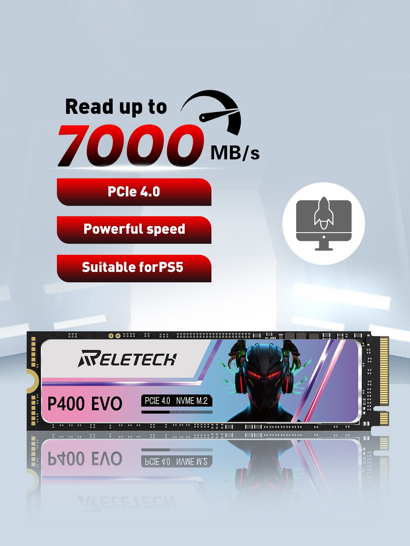 Reletech p400evo pcie4.0x4 ssd 1tb 2tb 4t ssd m2 nvme m.2 2280 internal solid state drive hard disk for ps5 playstation5 desktop