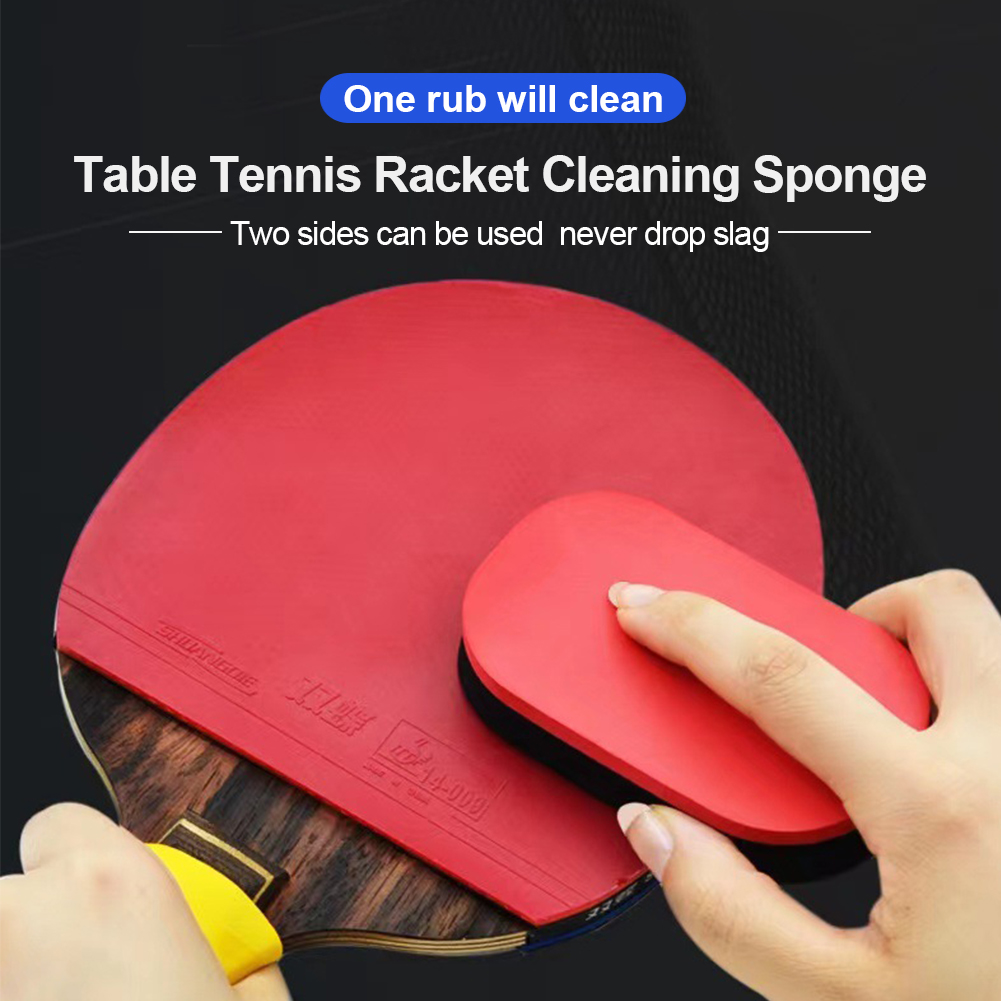 FG 1PC EVA Table Tennis Racket Rubber Cleaning Sponge Red And Black Double-Sided Sponge Table Tennis Cleaning Supplies. 