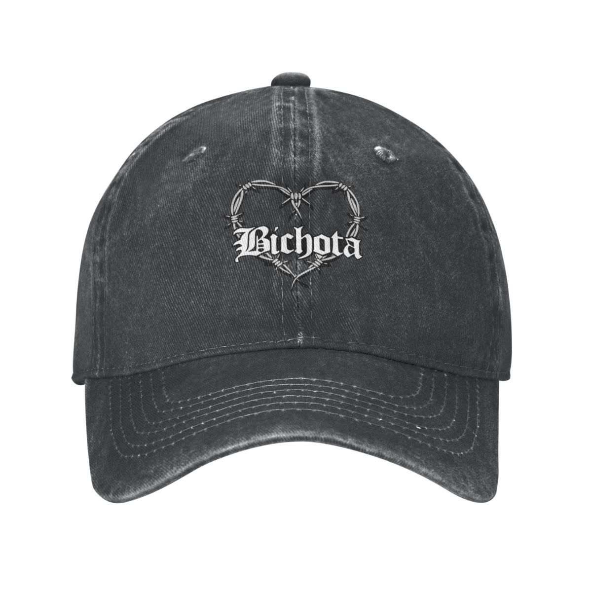 【Hengli jewelry story】Karol G Bichota Heart Trucker Hats Stuff Retro Washed Rapper Baseball Cap For Men