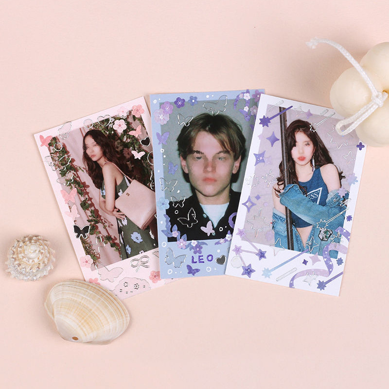 Tấm sticker Hologram, Silver decor toploader, trang trí