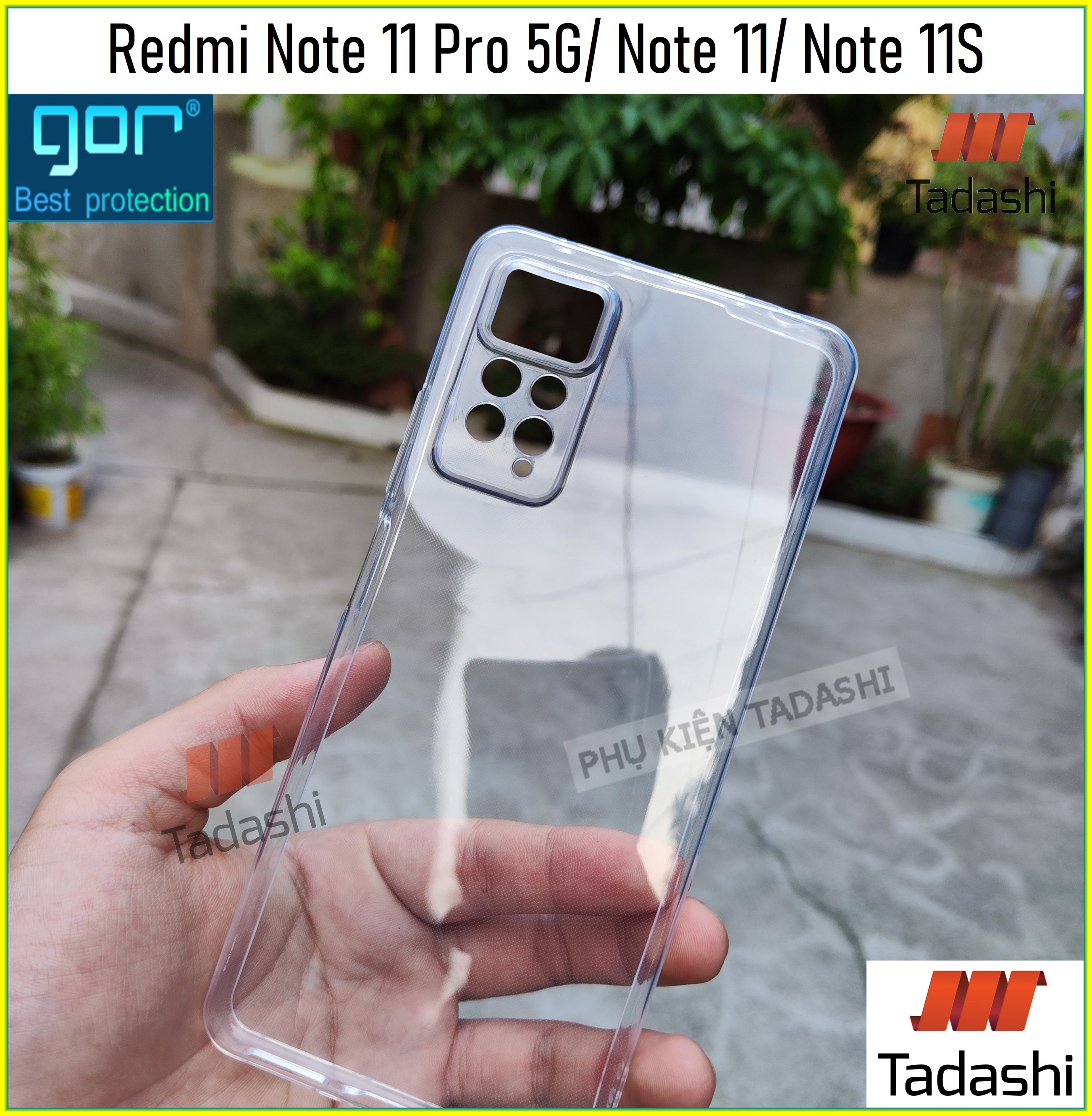 Ốp Lưng Dẻo Gor Redmi Note 11s 4G, Note 11 Pro 5G/ Redmi Note 11, Note 11 5G, Redmi Note 11 Pro, Redmi Note 10/ 10S/ Note 10 Pro/ Note 10 5G Trong Suốt, Có Gờ Bảo Vệ Camera - Chính Hãng GOR