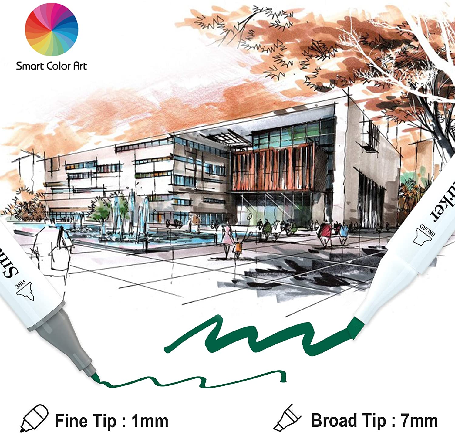 108 Pack Art Markers, 107 Coloring Markers and 1 Blender, Alcohol Based