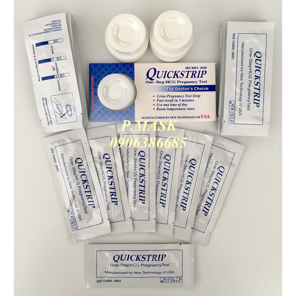 24 Que thử thai Quickstrip không vỏ hộp gọn nhẹ giảm phí ship