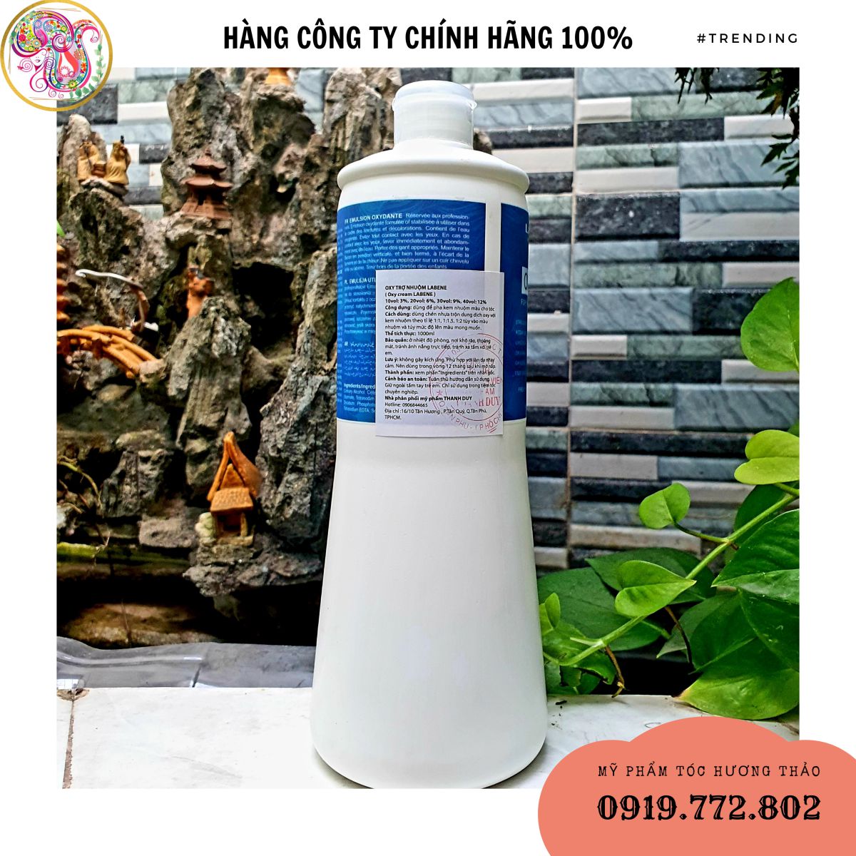 KEM OXY DUNG MÔI TRỢ NHUỘM LABENE PROFESSIONAL HAIR DEVELOPER 1000ML (3%-6%-9%-12%)