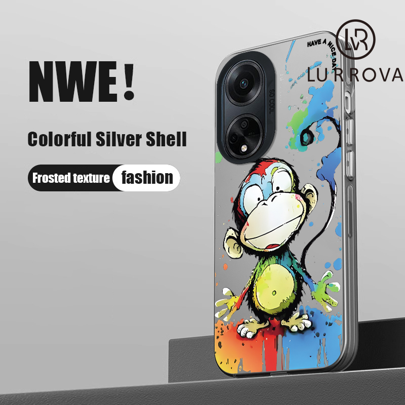Case OPPO A98 5G Graffiti Monkey Graffiti Doraemon Graffiti Panda Graffiti Astronaut Graffiti Black Cat Colorful cartoon mobile phone case
