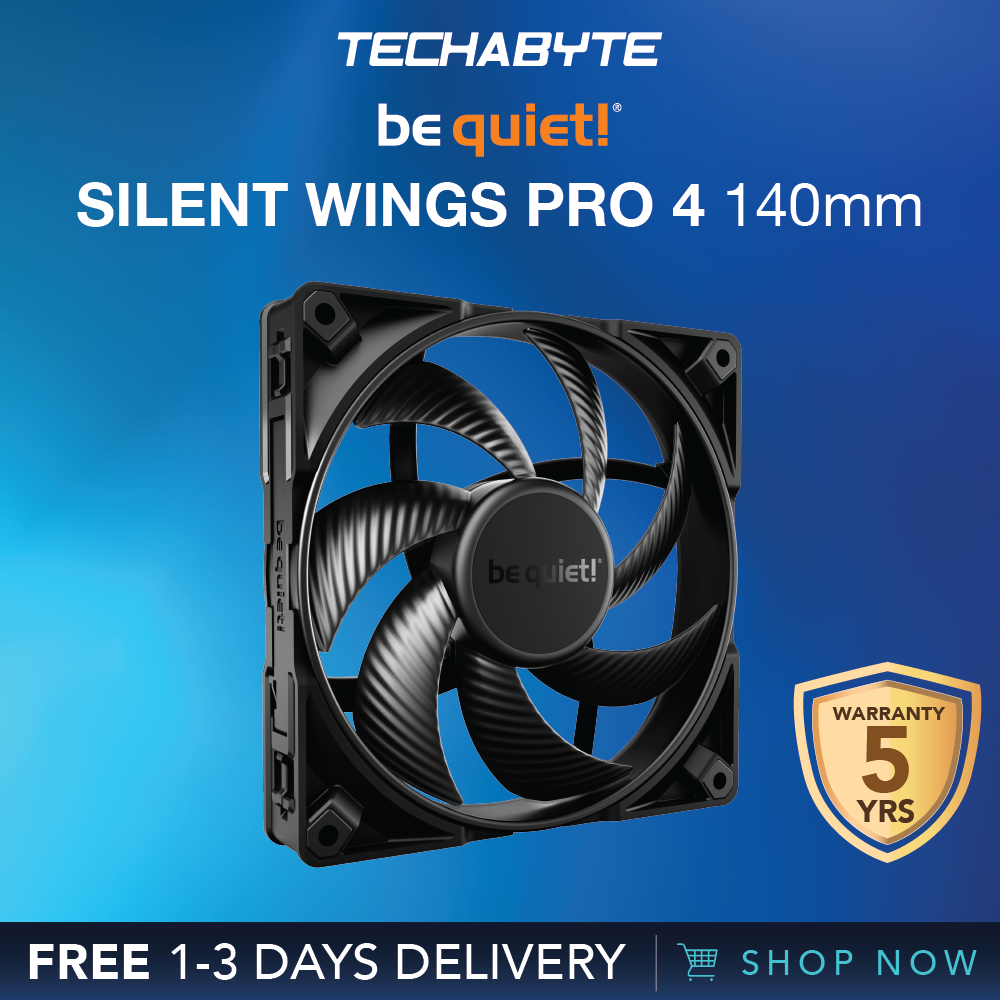 be quiet! Ventilateur PC Silent Wings PRO 4 140 mm PWM