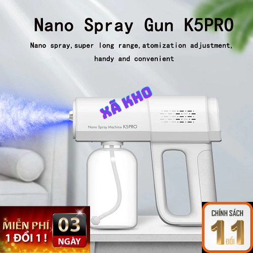 Súng phun khử khuẩn K5 Pro,phun sương nano diệt khuẩn