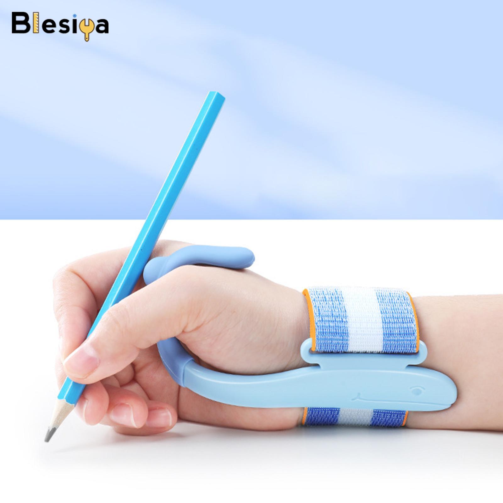 Blesiya tư thế viết chỉnh hỗ trợ cổ tay cung cấp chữ viết tay băng đeo cổ tay màu xanh