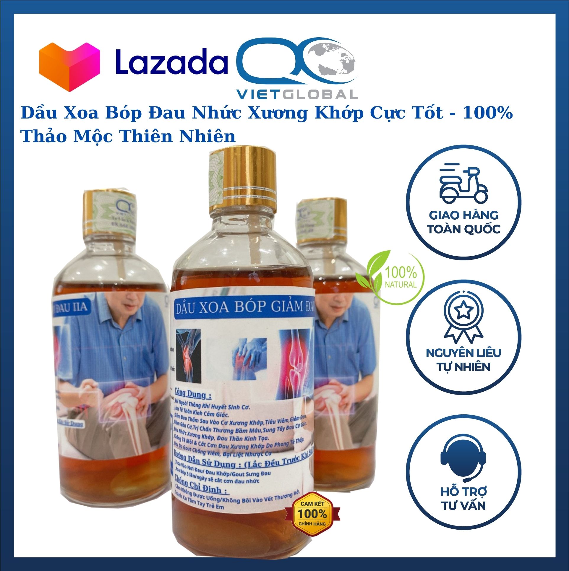 Dầu xoa bóp đau nhức xương khớp cực tốt - “sản phẩm 100% từ thảo dược thiên nhiên"