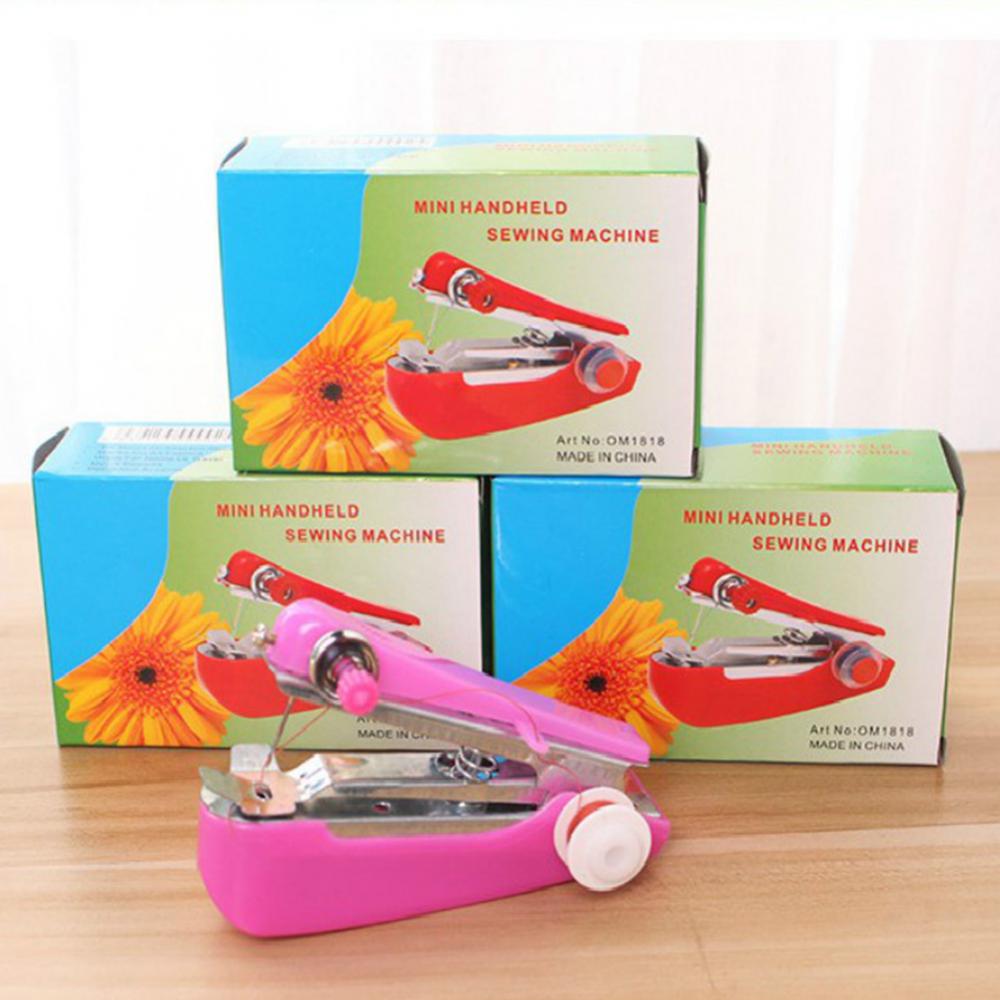 1pc Portable Mini Manual Sewing Machine Simple Operation Sewing Tools Sewing Cloth Fabric Handy Needlework Tool LYQ.