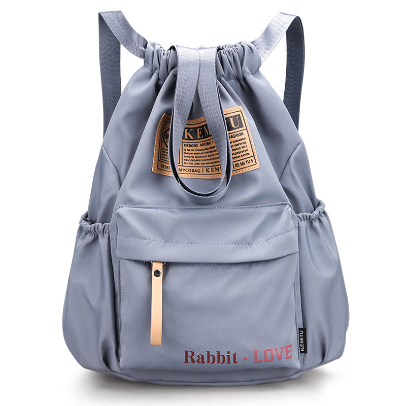 YA ZHOU LONG Drawstring backpack for men's and women's middle and high school students, school bags, lightweight cartoon backpack Xi book bag Weekend getaway package
