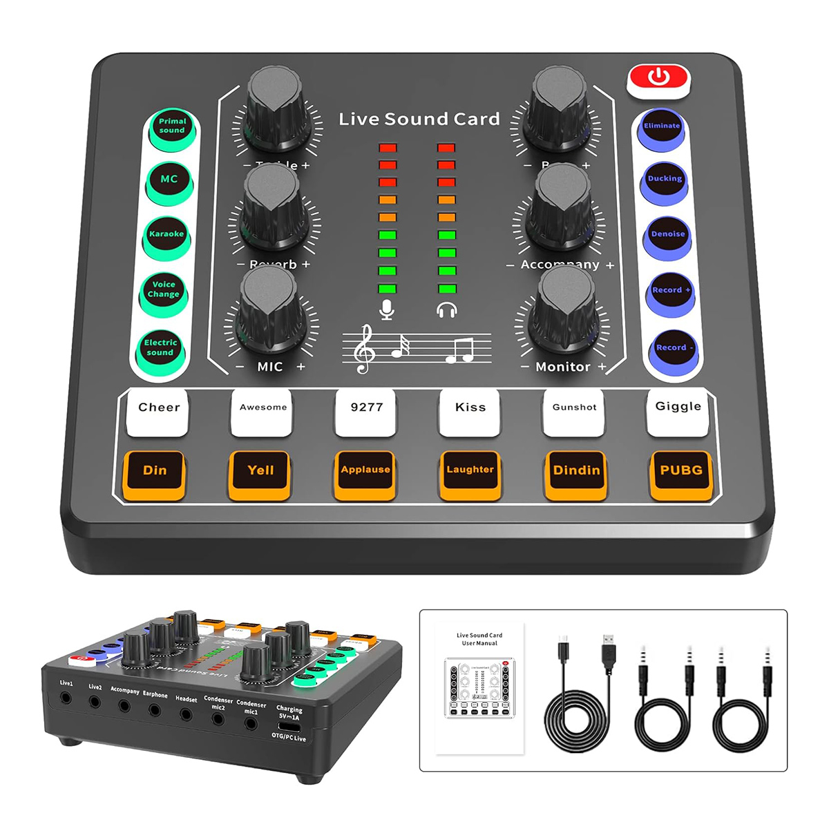 【Innovative】 Podcast set, audio interface, with BM-800 condenser ...