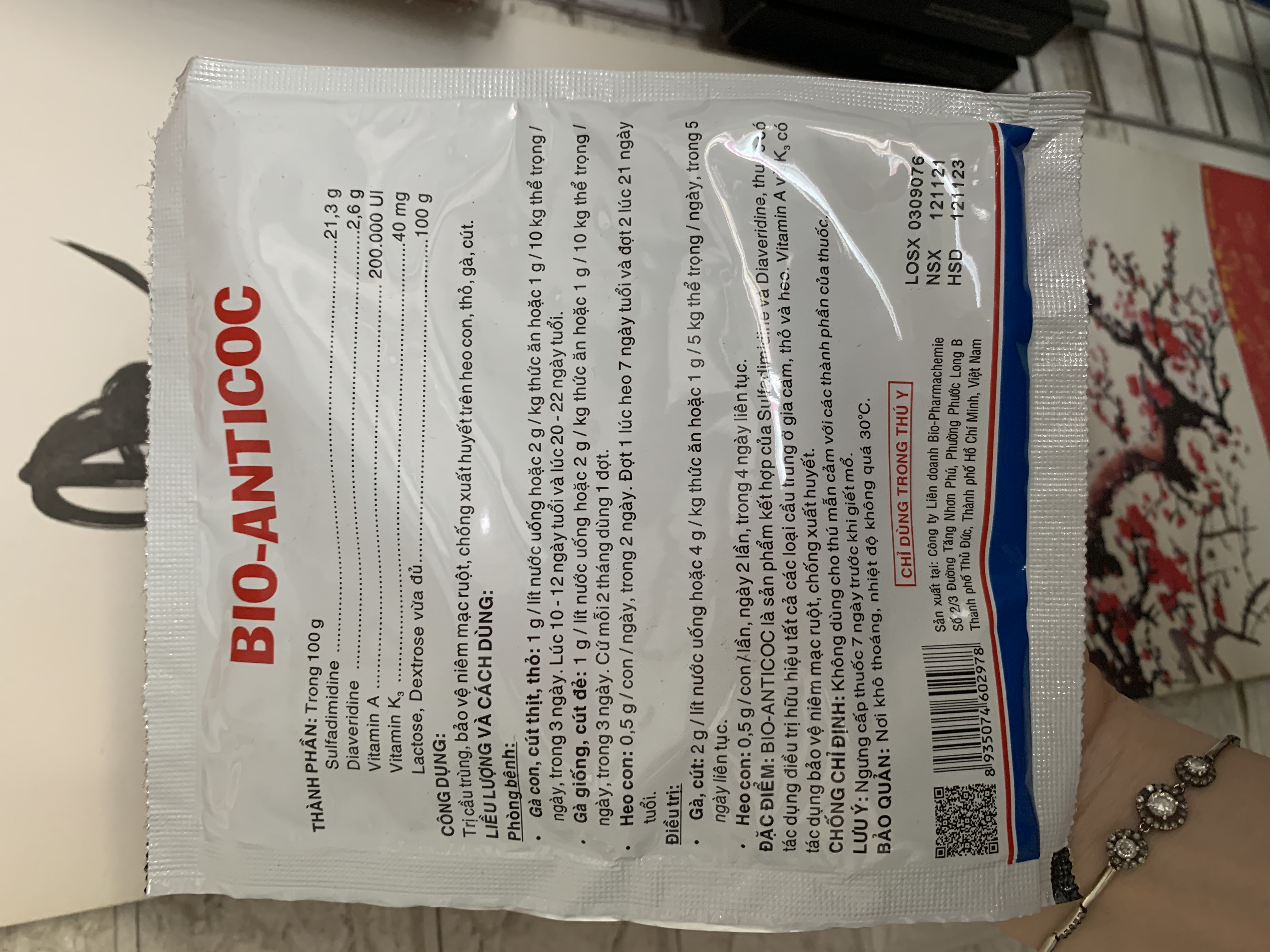 Bột hoà tan Bio - ANTICOC 100g