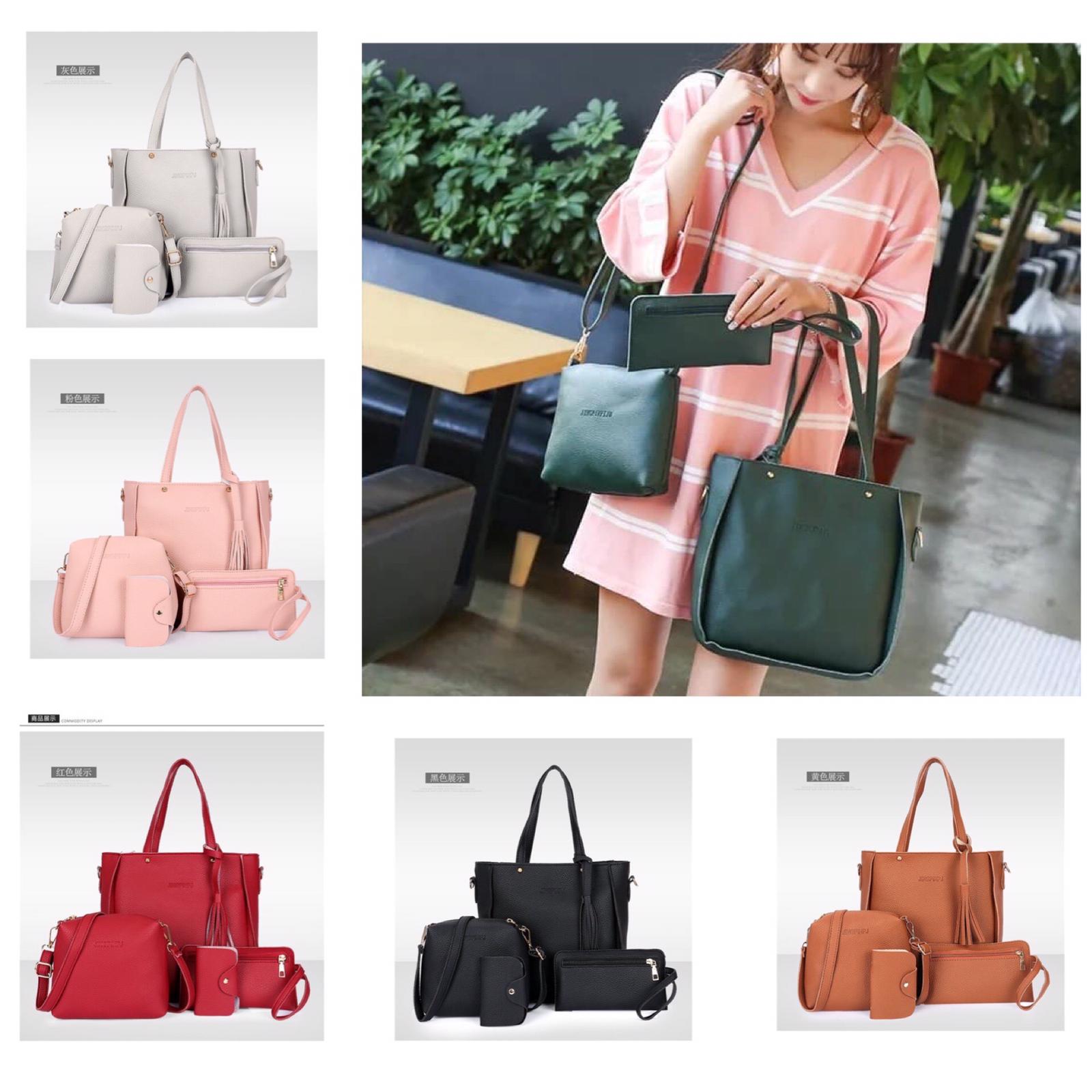 female bag fashion Korean style tassel four-piece set mother-and