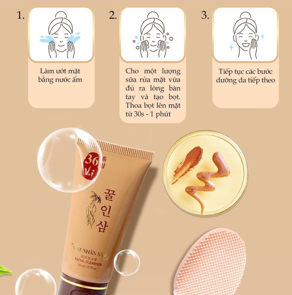 SỮA RỬA MẶT MẬT NHÂN SÂM 36 VỊ CHÍNH HÃNG