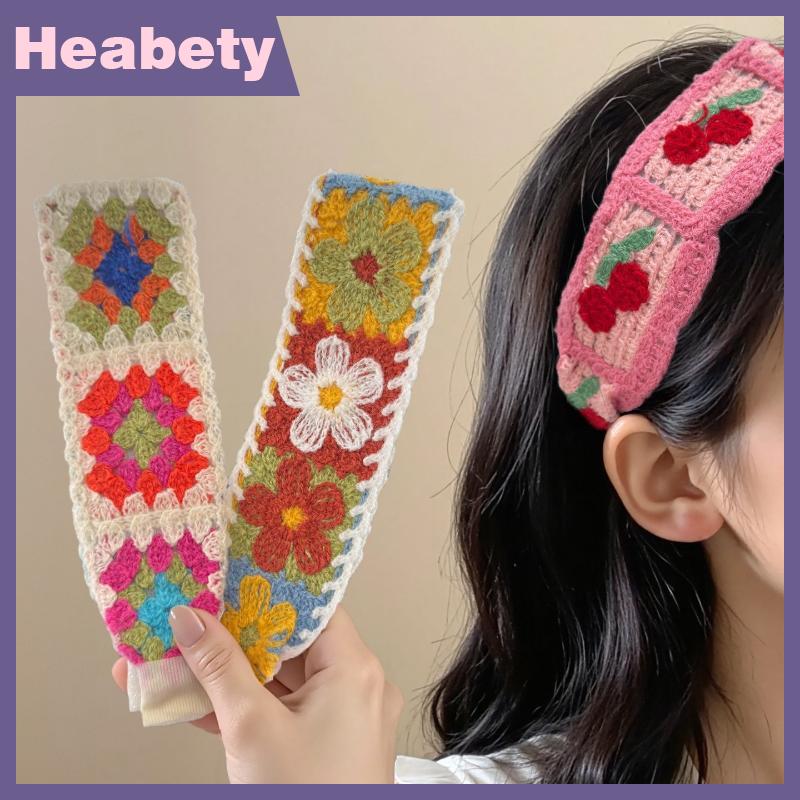 Heabety Ấm cúng dệt kim tóc headband cho cô gái phong cách cổ điển cho thoải mái hàng ngày và phong cách
