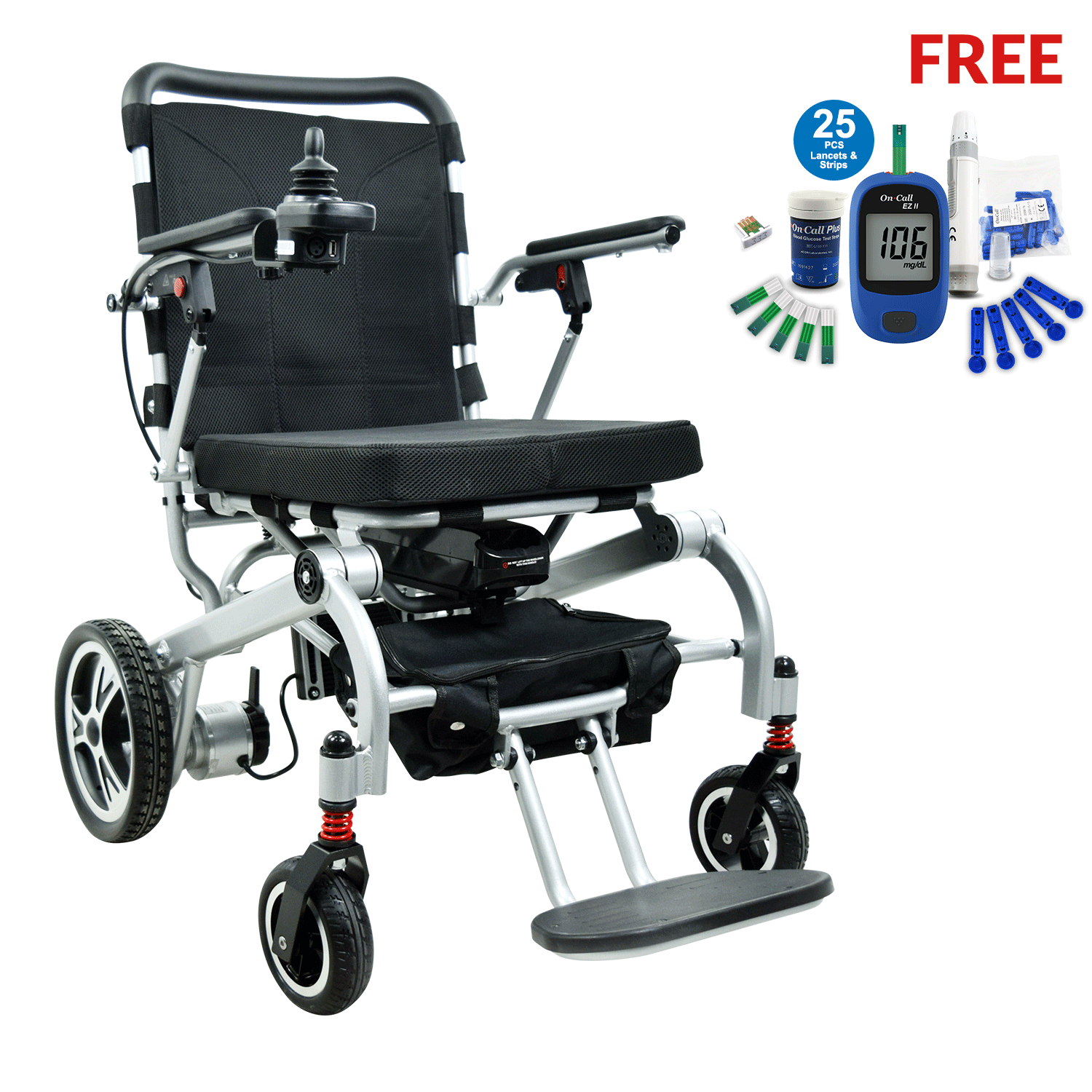 iCare® LUX860 Foldable Electric Wheelchair AircraftGrade Aluminum