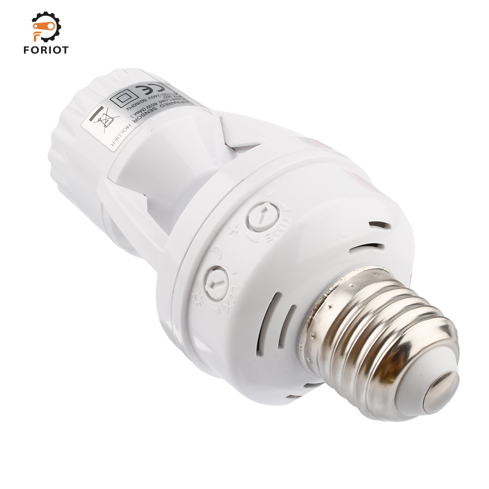 Foriot cảm biến chuyển động ổ cắm đèn thông minh vít trong ánh sáng bóng đèn ổ cắm E27 đèn cảm biến chuyển động Bóng đèn đèn tự động điều khiển cho nhà để xe