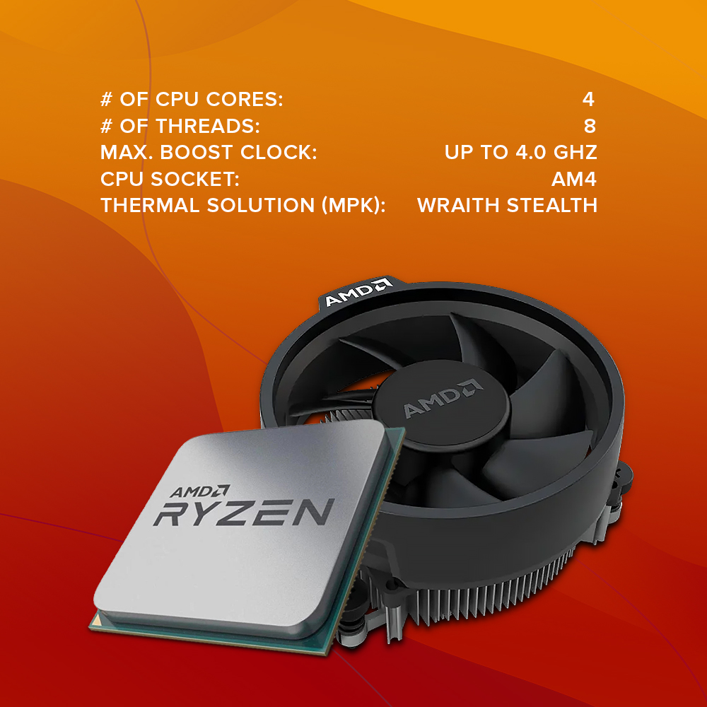 Ryzen 7800x3d AMD Ryzen 4100 4Core 65W Desktop AM4 CPU