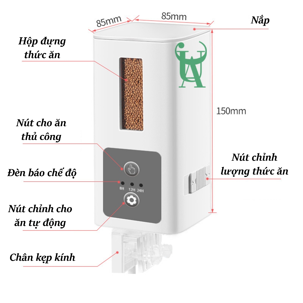 Máy cho cá ăn tự động hẹn giờ 3 chế độ (Bảo hành 1 đổi 1)