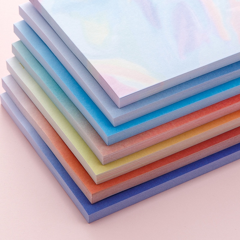 Creative Rainbow Gradient Sticky Notes Student Notepad Guestbook Can Be Reused