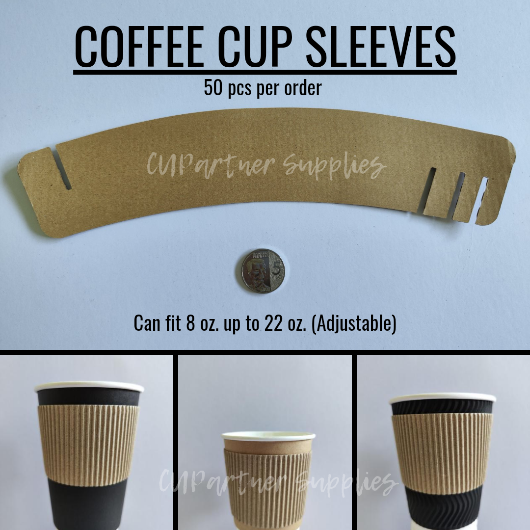 Paper Cups/ Coffee Cups/ Milk Tea Cups - COFFEE CUP SLEEVES (Adjustable ...