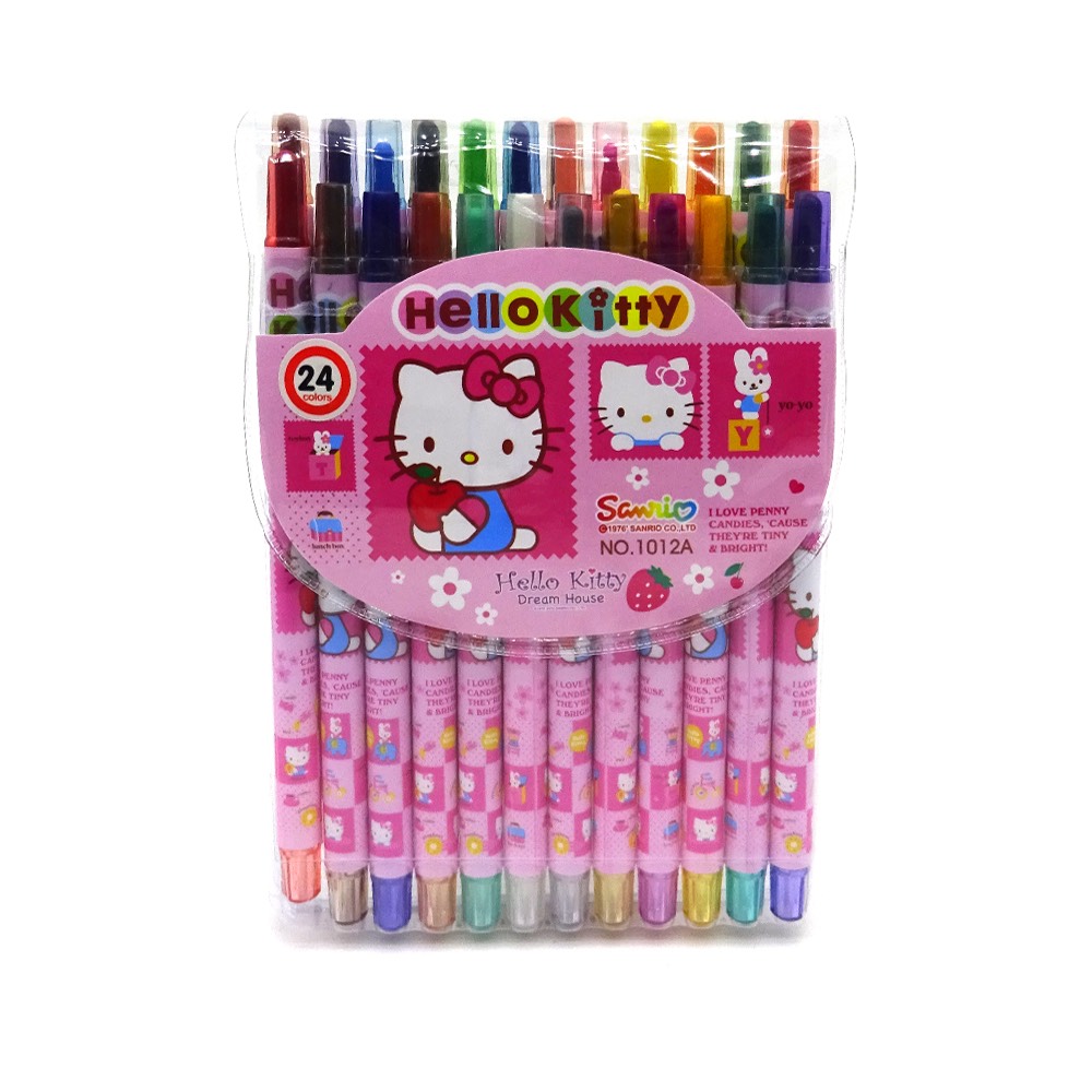 Sáp Vặn 24 Màu Dài Rolling Crayon 24 Màu (2525-24) ( Bé Trai, Bé Gái )
