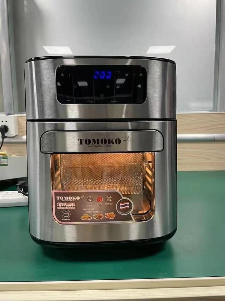 [TẶNG BỘ PHỤ KIỆN TRỊ GIÁ 399K] Nồi chiên không dầu Tomoko - Dung tích 12 lít - Nồi chiên kiêm lò nướng đa năng 2 trong 1 - Điều khiển cảm ứng - Hàng nhập khẩu