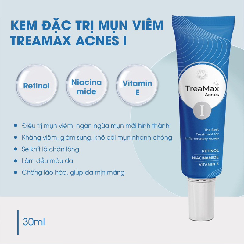 Kem Hỗ Trợ Mụn Viêm TreaMax Acnes I