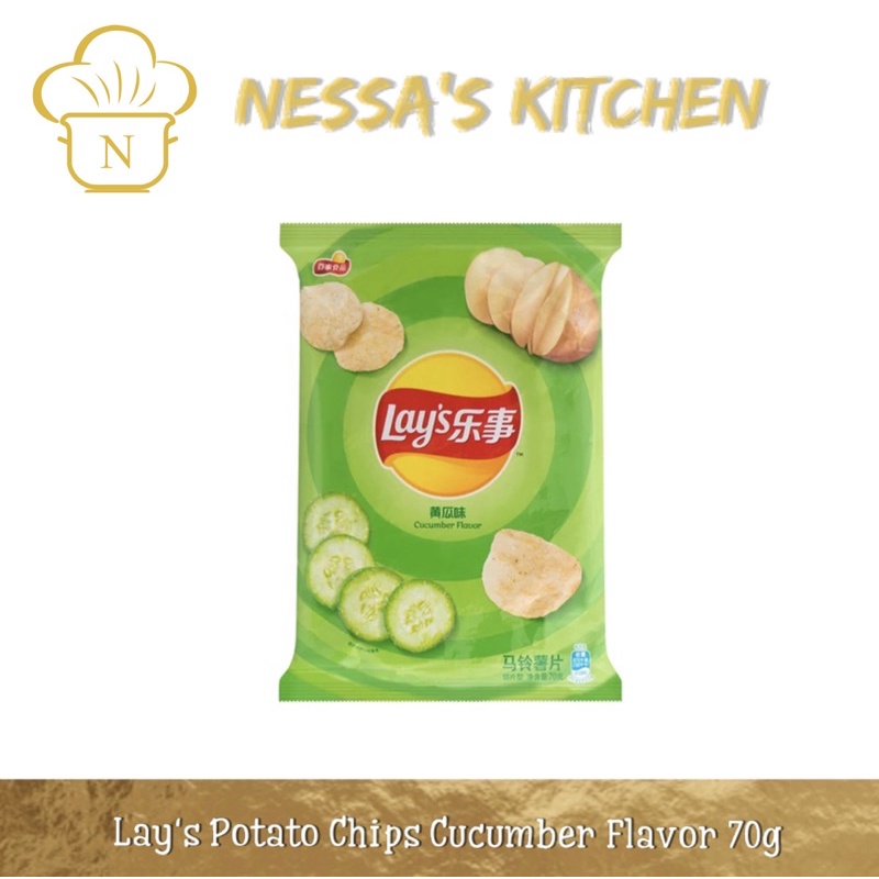 Lay's Potato Chips Cucumber Flavor 70g Nessas Kitchen