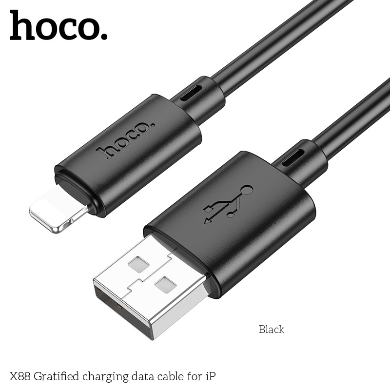 Cáp sạc nhanh 2.4A Hoco X88 dài 1M