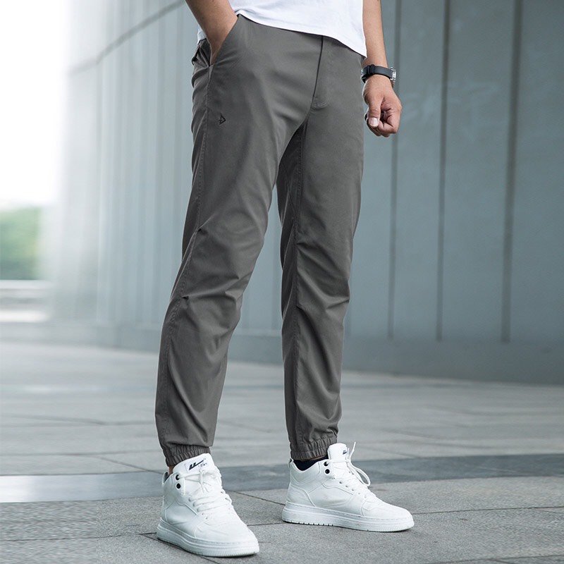 QUẦN DÀI KAKI NAM - QUẦN TÂY ÂU NAM - QUẦN JOGGER CHẤT VẢI ĐẸP CAO CẤP NAM CÓ TÚI RỘNG LƯNG THUN ỐNG CHUN BO BÓ DÁNG HÀN 2 MÀU ĐEN XÁM