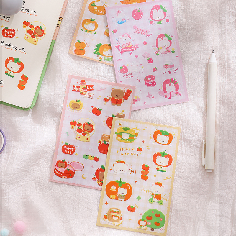 Set Sticker chủ đề Pet & Fruit trang trí Sổ, Planner,... - Case Sover