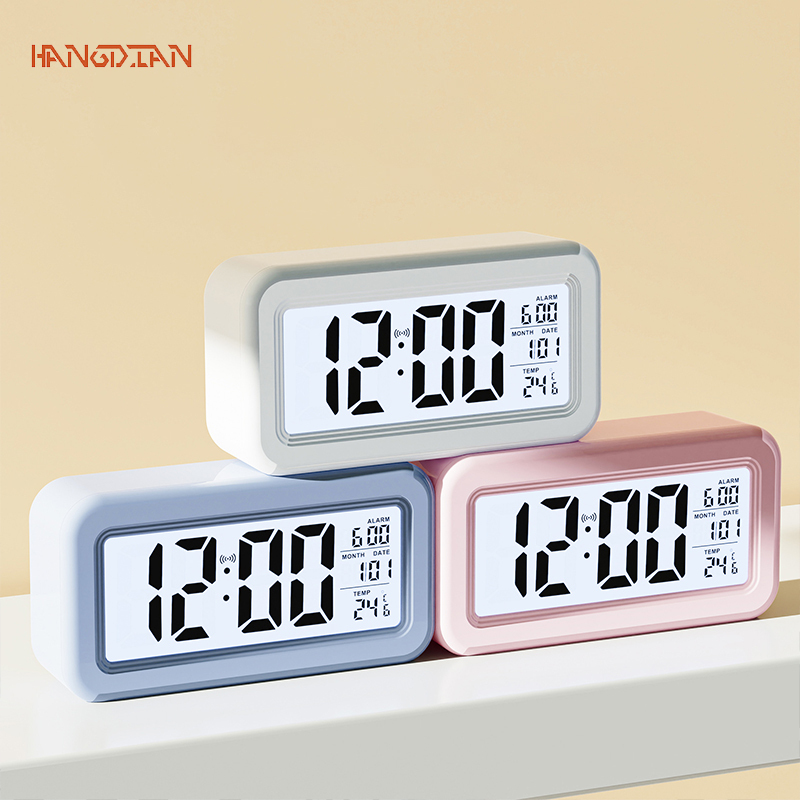 Simple clock, alarm clock, digital display, LCD lazy person's snooze, silent backlight electronic clock