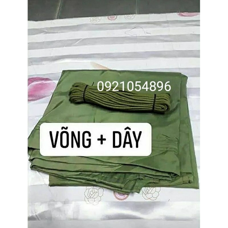Combo Võng dù dã ngoại QN và cuộn dây dù 16m