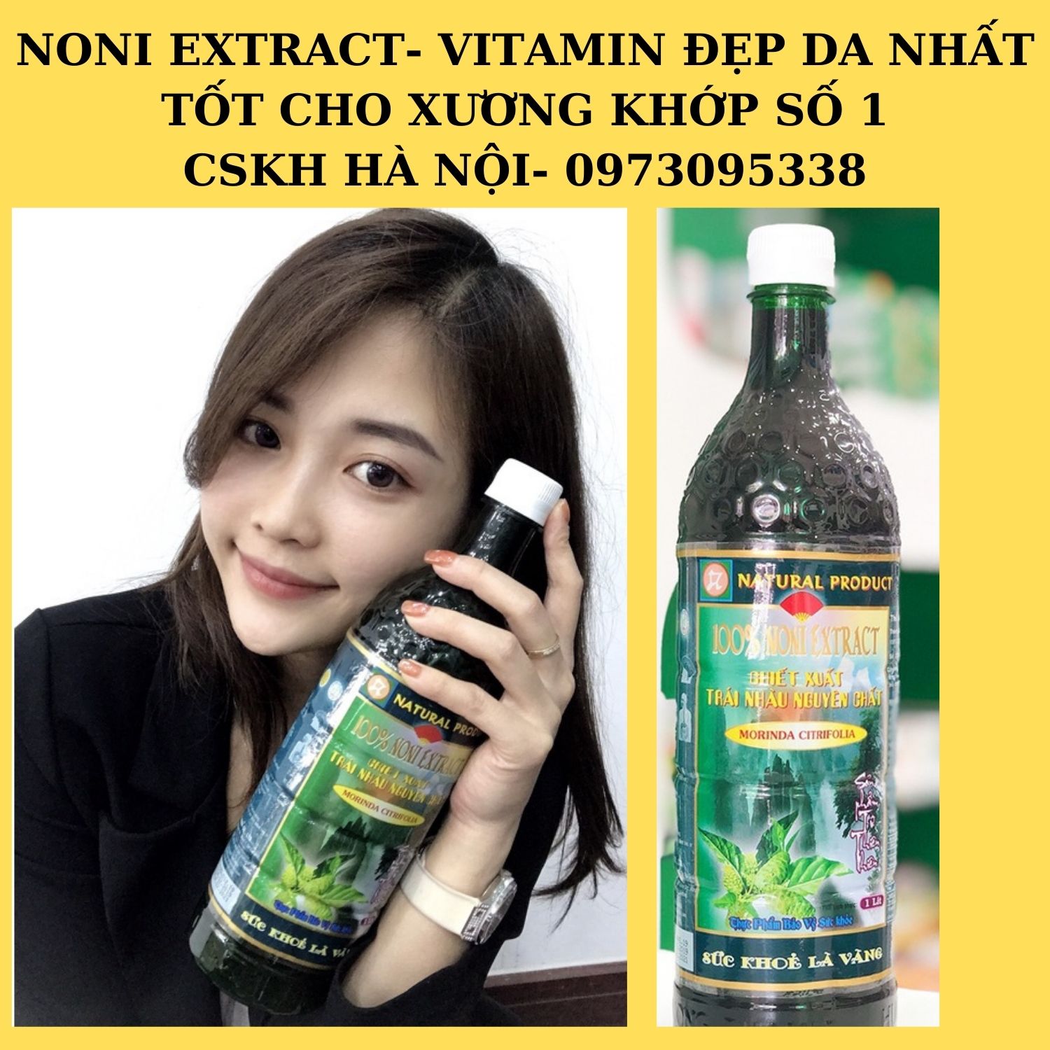 Nước cốt nhàu tươi nguyên chất Hương Thanh - Noni juice