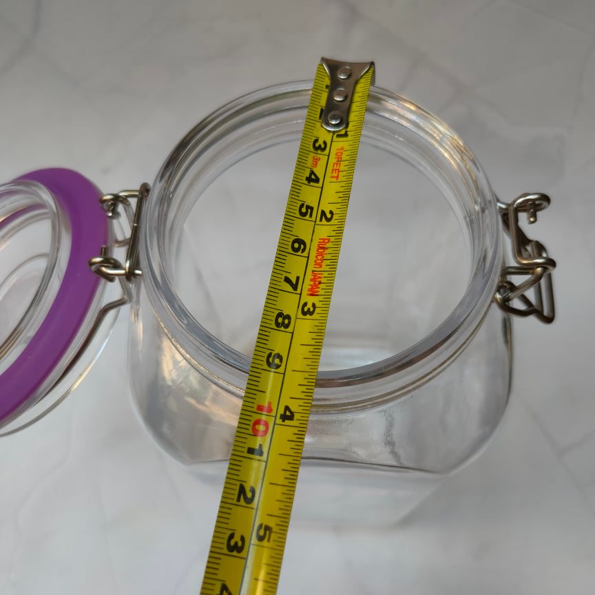 2200ml or 2.2Liters Thick Glass Jar for pantry with silicon rim